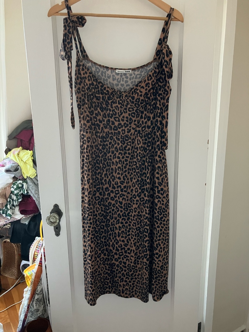 Reformation leopard dress